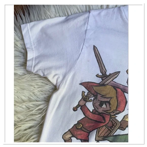 The Legend Of Zelda Four Swords Adventures Vintage Y2K 2007 Promo T-Shirt - Picture 4 of 7